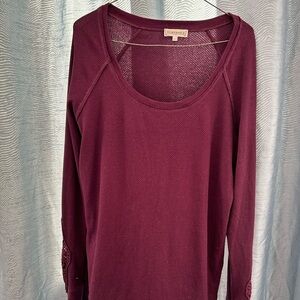 Temperance burgundy waffle-knit - XL perfect for chilly days